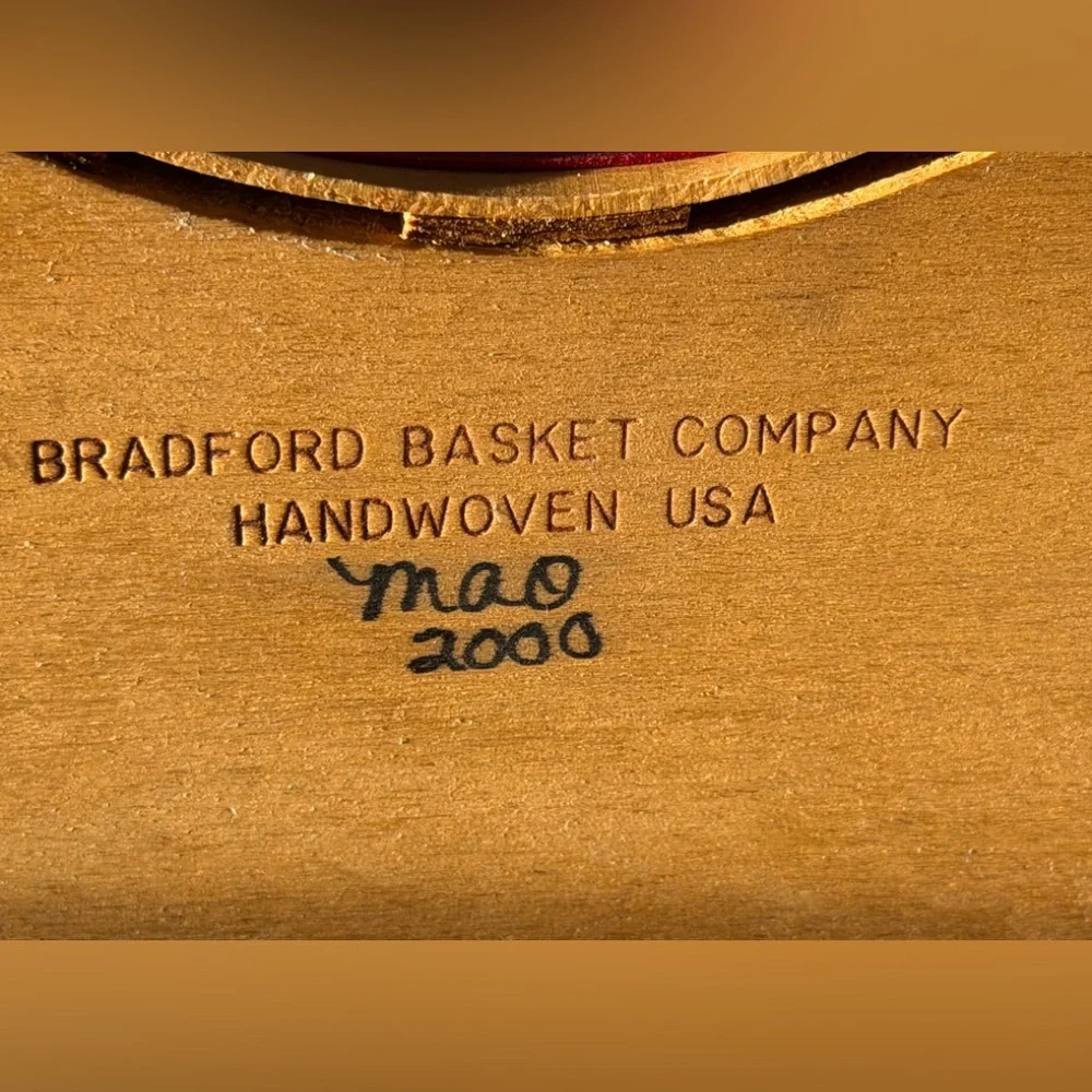 Bradford Basket Red and Tan Woven Basket